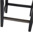 Canyon Oak Kitchen Stool - Black Frame w Natural Linen