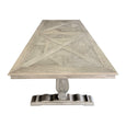 Charlotte Dining Table Parquetry Weathered Oak 240cm