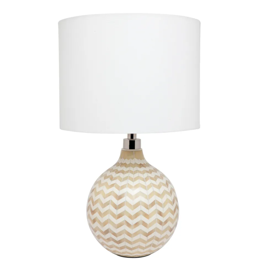 Chevron Table Lamp Natural