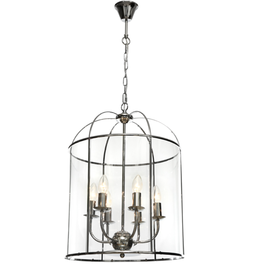 Clovelly 6 Light Pendant Satin Chrome