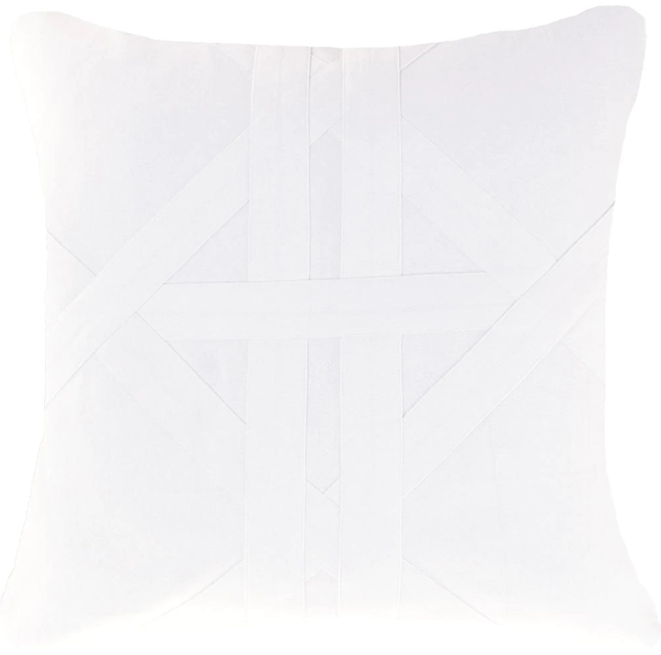 Cross Patch White Cushion 55cm