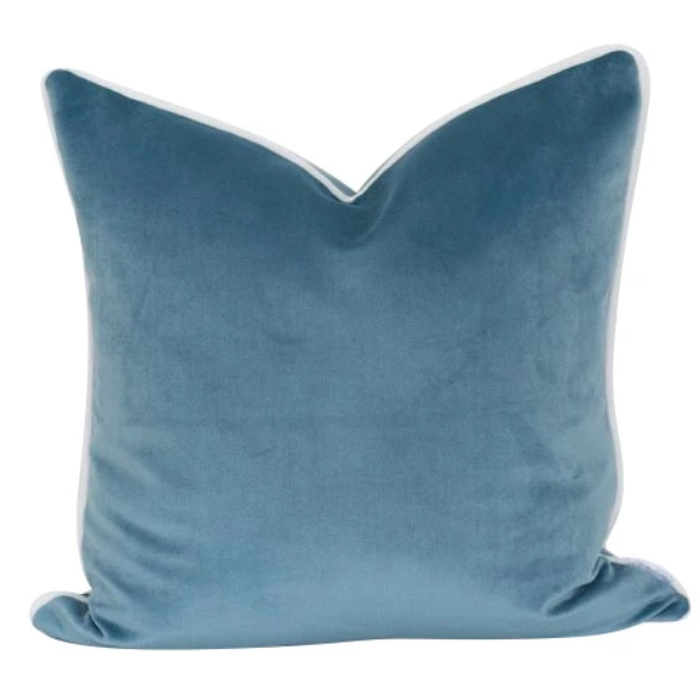 Velvet Wedgewood Cushion 50cm