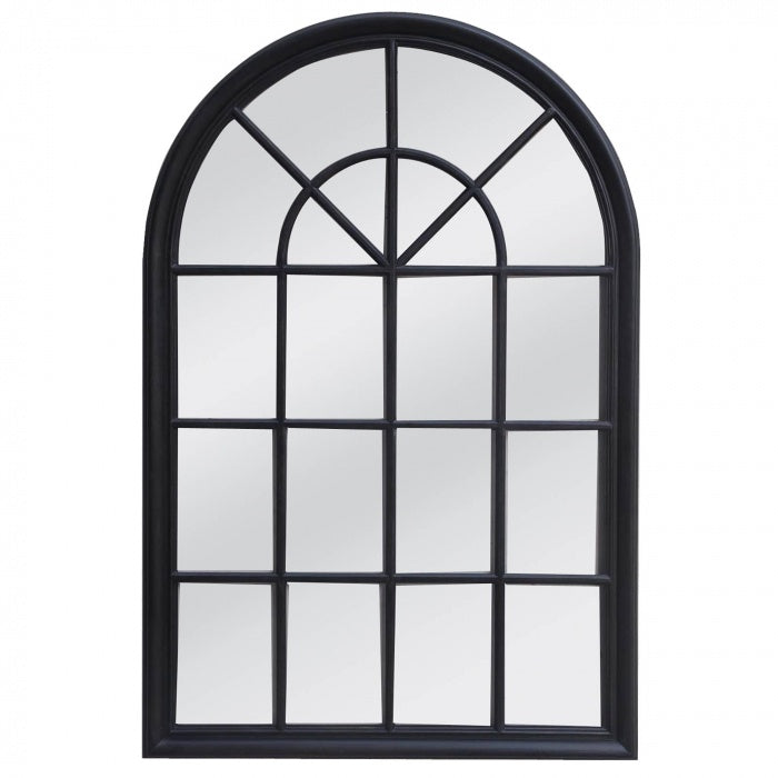 Hamptons Arched Mirror Black