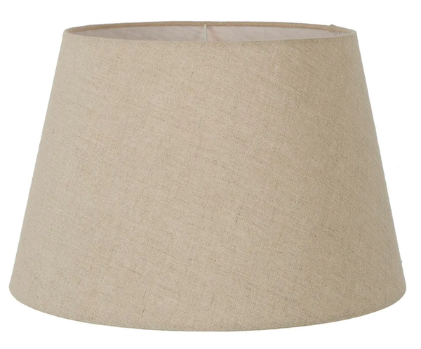 Linen Taper Lamp Shade Dark Natural