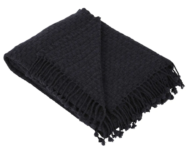 Flint Wool Throw Navy