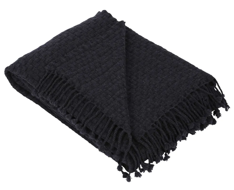 Flint Wool Throw Navy