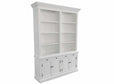 French Library Two-Bay White Bookcase