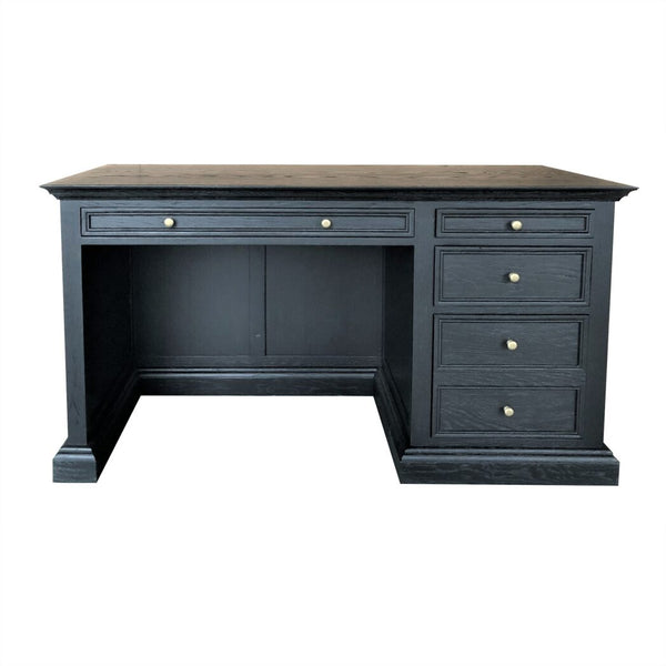 French Panel Desk Black