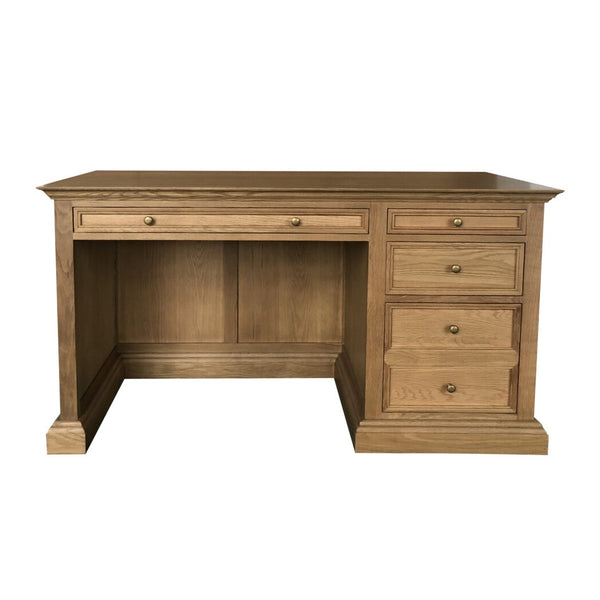 French Panel Desk Natural Oak