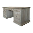 French Panel Desk Weathered Oak 180cm