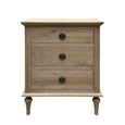 Georgia Weathered Oak Side Table Ring Pull Knobs