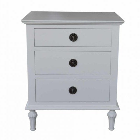 Georgia White Side Table Ring Pull Knobs