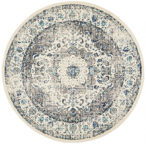 Harley White Rug Round