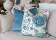 Velvet Wedgewood Cushion 50cm