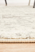 Isla White Silver Rug Round