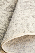 Isla White Silver Rug Round