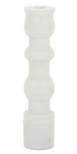 Marble Candleholder White 25cm