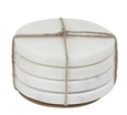 Marble Coaster S/4 Round White