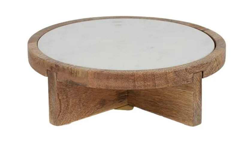 Mira Marble/Wood Footed Board