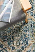 Paige Silver/Blue Round Rug