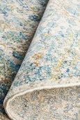 Paige Silver/Blue Round Rug