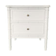 Peyton Bamboo White Side Table