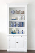 French Library One Bay Bookcase White (No Ladder)