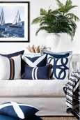 Linen Navy Milano Cushion 50cm