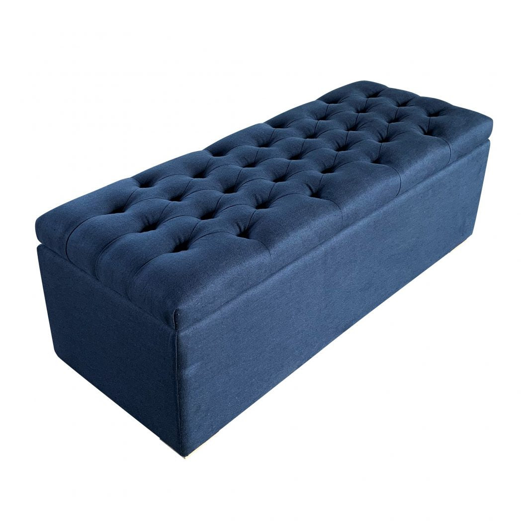 Dumont Trunk Blue Navy Linen Small