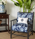 Diamond Monogram White Lumbar Cushion