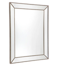 Zeta Wall Mirror Large Antique Silver