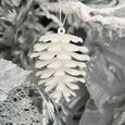 Hanging Christmas Pinecone Pack 3 Iridescent White