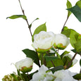 Hydrangea Camelia Bud Mix in Adina Vase White