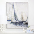 Sailing Framed Canvas - Hamptons Style