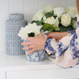 Aarna Ceramic Pot Blue - Hamptons Style