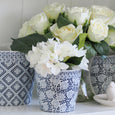 Aarna Ceramic Pot Blue - Hamptons Style