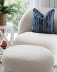 Swivel Chair Off White Shearling