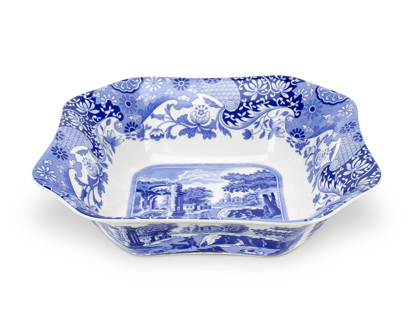 Spode Blue Italian - 24cm Square Salad Bowl