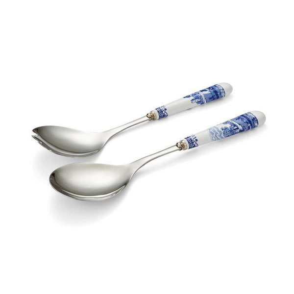 Spode Blue Italian - 24cm Salad Servers (S/2)