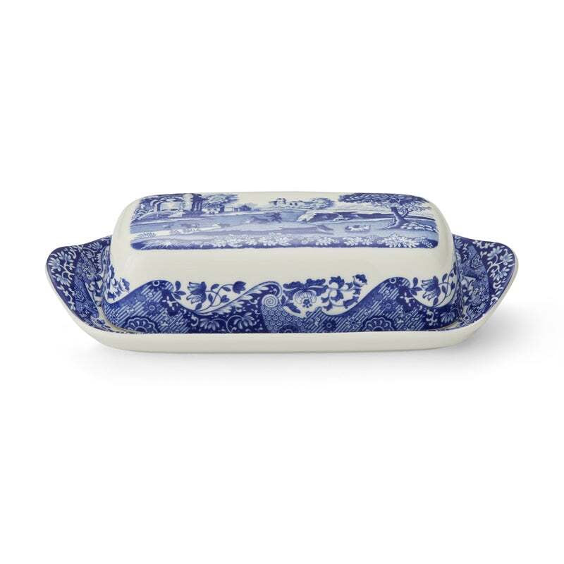 Spode Blue Italian - 20x10cm Butter Dish