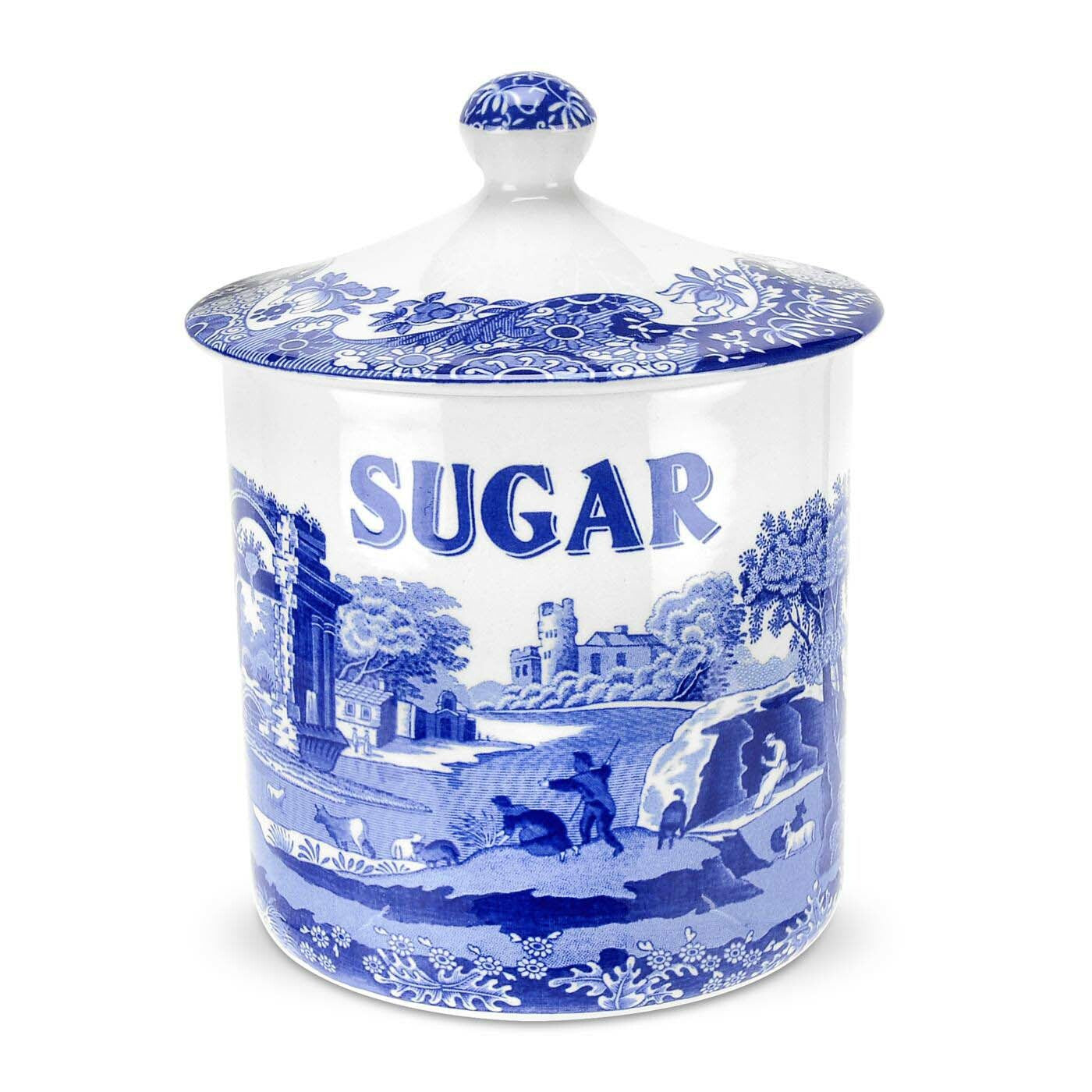 Spode Blue Italian - 16cm Covered Canister Sugar