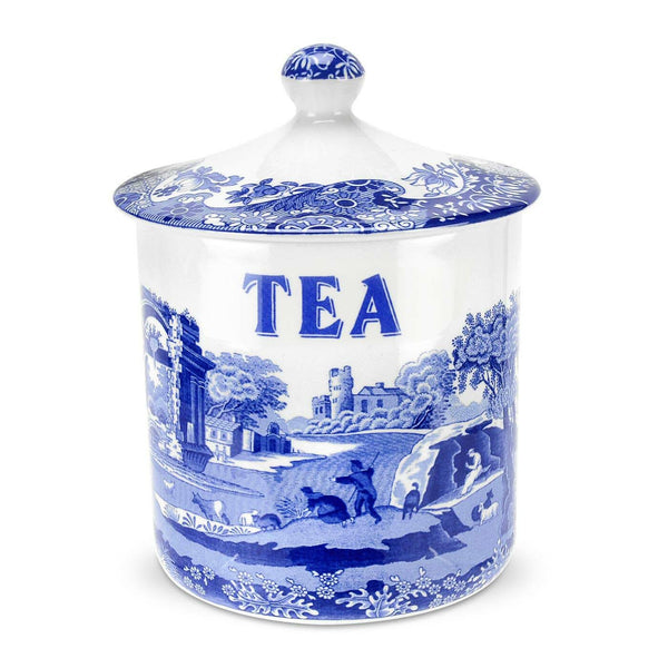 Spode Blue Italian - 16cm Covered Canister Tea