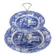 Spode Blue Italian - 26.5cm & 19cm 2-Tier Cake Stand