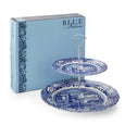 Spode Blue Italian - 26.5cm & 19cm 2-Tier Cake Stand