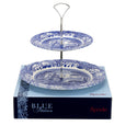 Spode Blue Italian - 26.5cm & 19cm 2-Tier Cake Stand