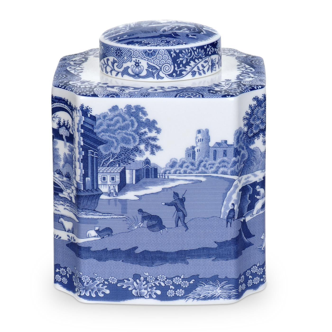 Spode Blue Italian - 13.5x11.5cm Tea Caddy