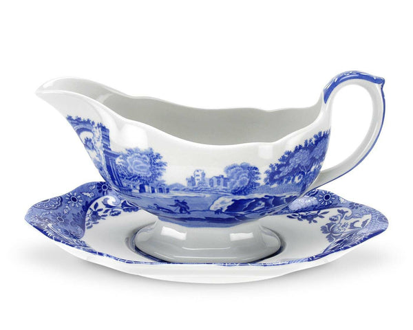 Spode Blue Italian - 0.28L Sauce Boat & Stand