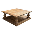 Balustrade Salvaged Wood Square Coffee Table