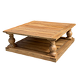 Balustrade Salvaged Wood Square Coffee Table