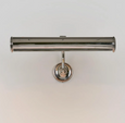 Barclay wall light in shiny nickel finish, classic picture light design with adjustable arm